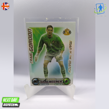 Craig Gordon Man Of The Match Match Attax 2008/09